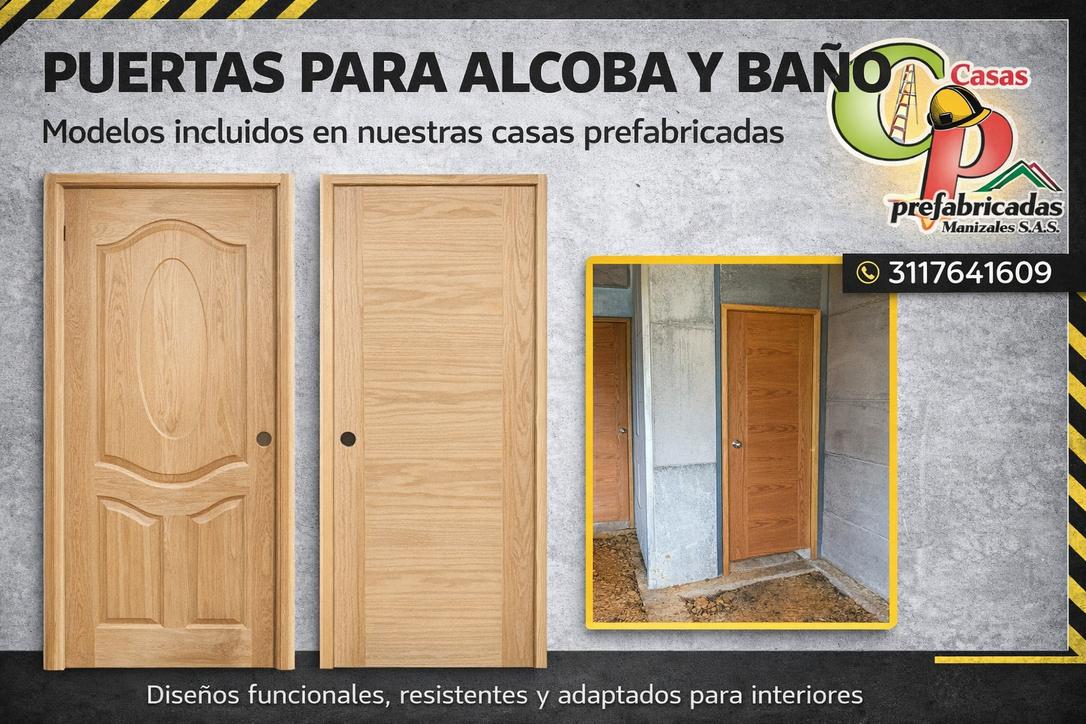 Puertas para alcoba y baño
